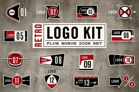Retro Logo Kit + Bonus Icons