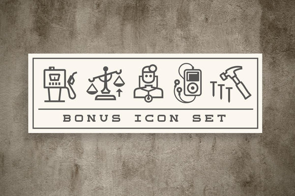 Retro Logo Kit + Bonus Icons