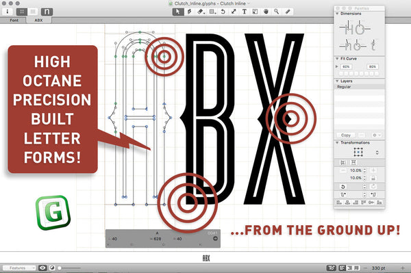 Clutch Font Family + Bonus Icons