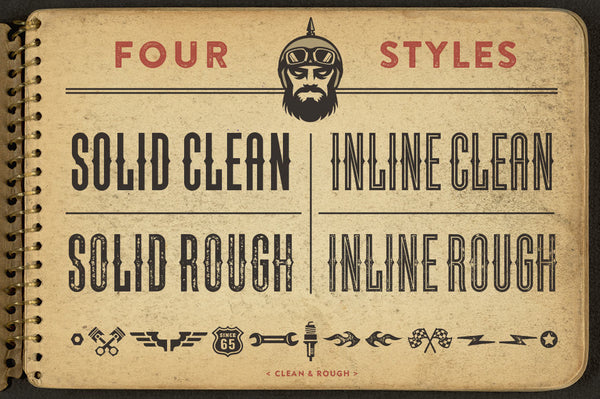 Clutch Font Family + Bonus Icons