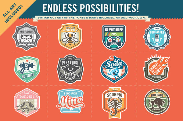 Magnificent Mix & Match Badge Kit