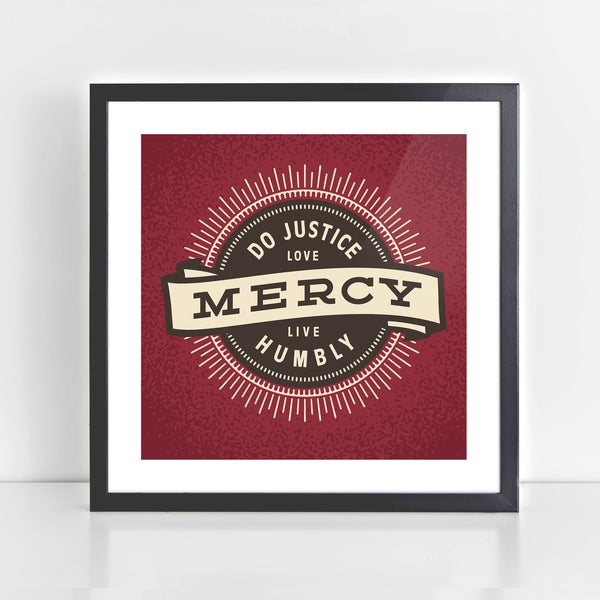 Square Print - Love Mercy