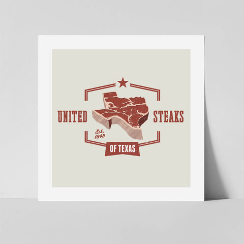 Square Print - United Steaks Of Texas